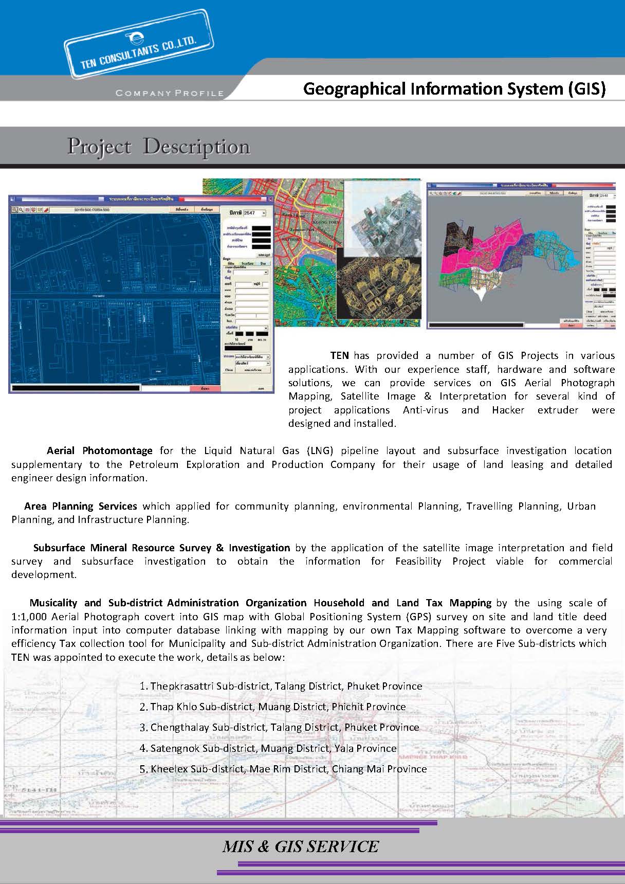 Geographical Information System (GIS) – Ten Consultants Co., Ltd.