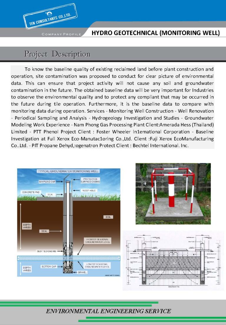HYDRO GEOTECHNICAL (MONITORING WELL) Ten Consultants Co., Ltd.